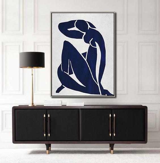 Navy Blue Nude Art #NV272B